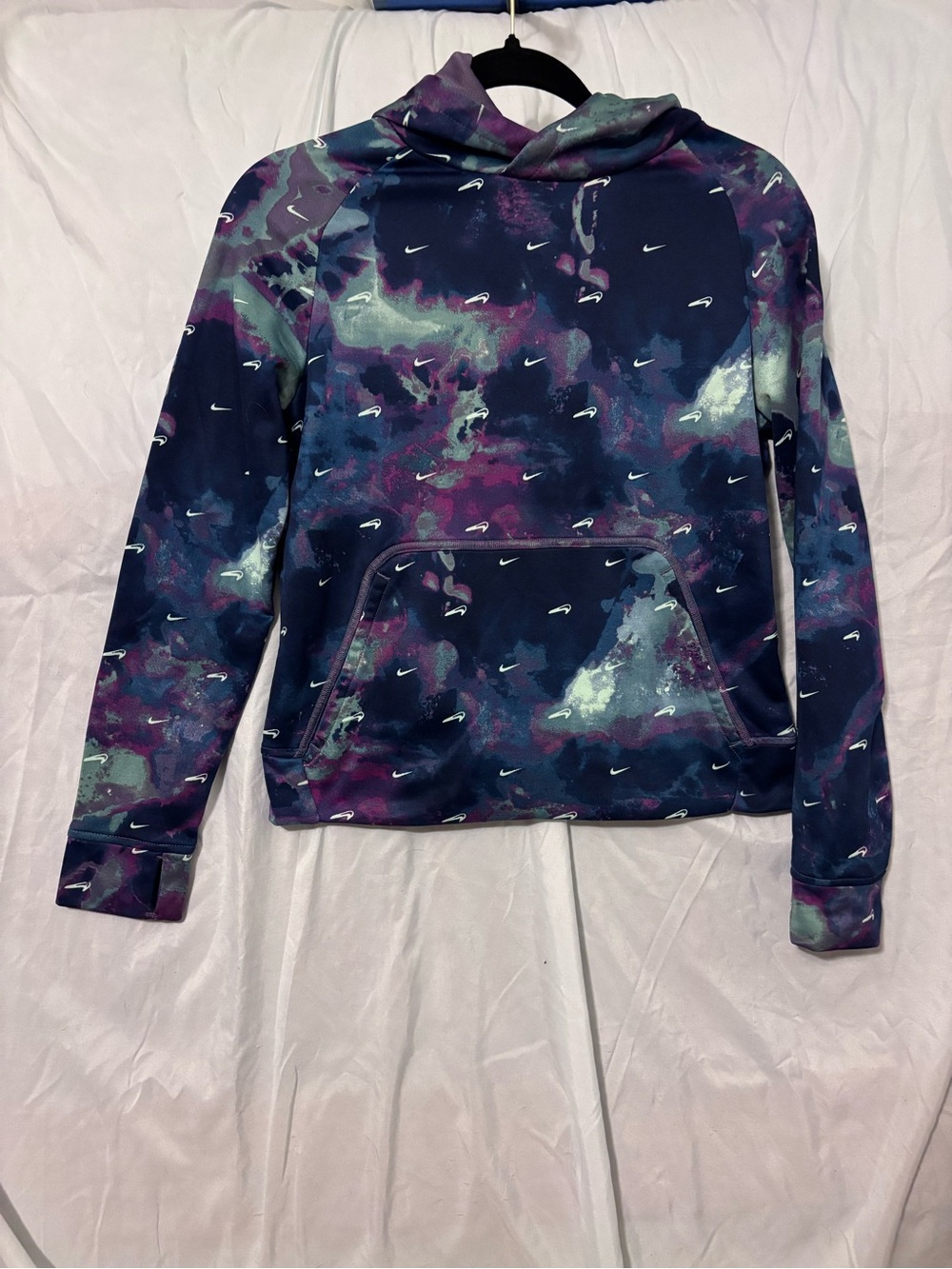 Nike Kids’ Purple Blue Green Nebula Hoodie